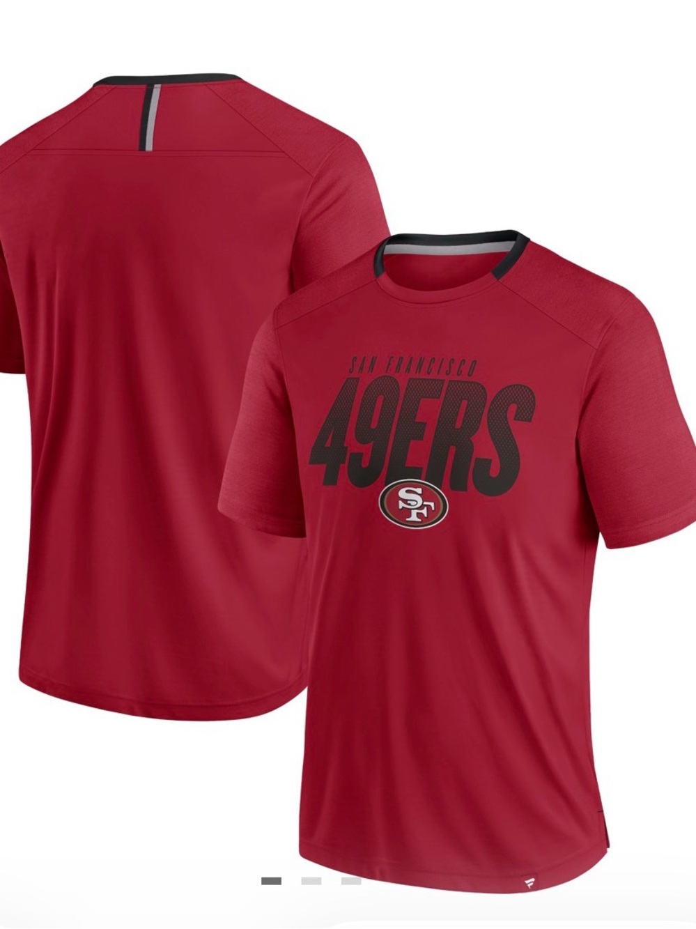 Fanatics San Francisco 49ers Red Short-Sleeve Tee with Black Accents
